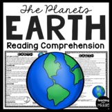 Planet Earth Informational Text Reading Comprehension Work