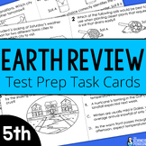 Earth Review Test Prep Task Cards + Digital Resource Option
