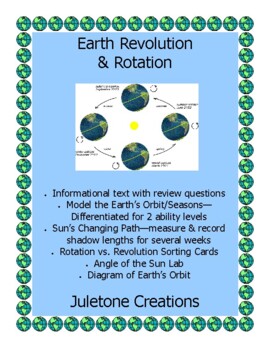 Preview of Earth Revolution and Rotation
