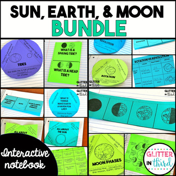 Preview of Earth Rotation Revolution Tides Moon Phases Activities Interactive Notebook