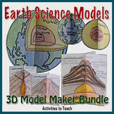 Earth Science 3D Model Bundle: Earth Model, Volcano Model, & Soil