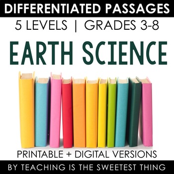 Preview of Earth Science Differentiated Passages Bundle