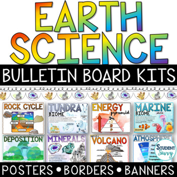 Preview of Earth Science Bulletin Board Kits - Science Posters - Borders Banners - 50% off