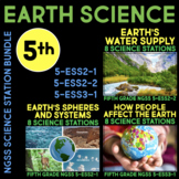 Earth Science Center BUNDLE - 5th Grade Earth's Spheres, W