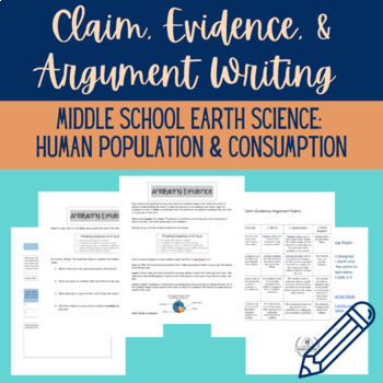 Preview of Earth Science Claim Evidence Argument Writing Activity