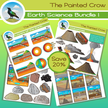 Preview of Earth Science Clip Art Bundle - 108 Piece Geology Set - Color and Blackline