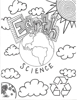 Preview of Earth Science Cover Page Coloring Page
