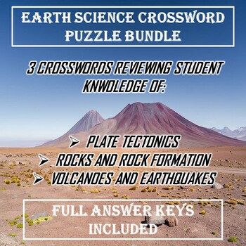 Earth Science Crossword Puzzles Bundle (High School Earth Science and