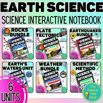 Preview of Earth Science Year Bundle | Middle School Science Notebook