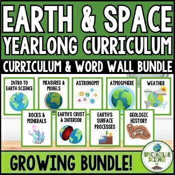 Preview of Earth Science Curriculum & Vocabulary Word Wall Set Bundle