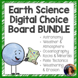 Earth Science Digital Choice Board Bundle