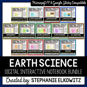 Preview of Earth Science Digital Interactive Notebook Bundle | Google & Microsoft