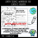 Earth Science EARTH'S HISTORY Workbook with Answer Key