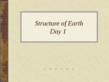 Preview of Earth Science Earth's Structure Unit