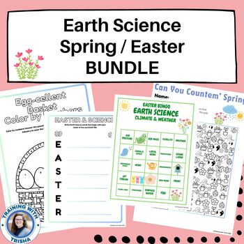 Preview of Earth Science Easter / Spring Vocabulary and Activity Sheet Bundle