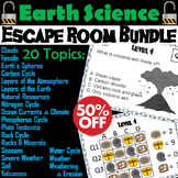 Escape Room Earth Science Review Games: Rock Cycle, Weathe