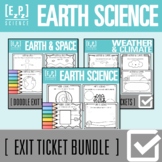 Earth Science Exit Ticket Bundle | Science Exit Slip | War