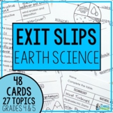 Earth Science Exit Tickets | Rocks, Erosion, Weather, Wate
