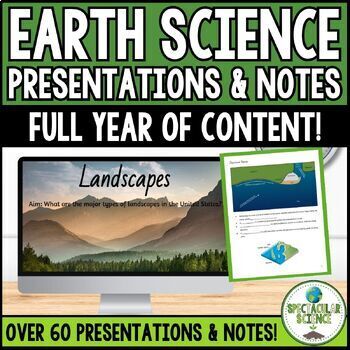 Preview of Earth Science Full Year Presentations & Notes Bundle