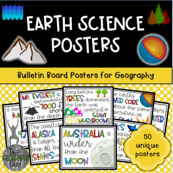 Preview of Earth Science & Geography Bulletin Board Classroom Posters