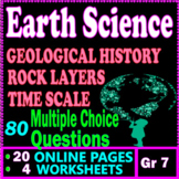 Earth Science. Geological History, Time Scale, & Rock laye