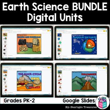 Preview of Earth Science Geology BUNDLE Digital Units for Early Readers, Google Slides