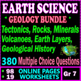 Earth Science. Geology Bundle. 380 Questions. 98 PAGES. Gr