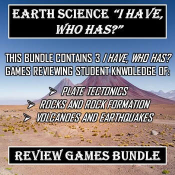 Preview of Earth Science "I Have, Who Has?" Review Games Bundle (Earth Science and Geology)
