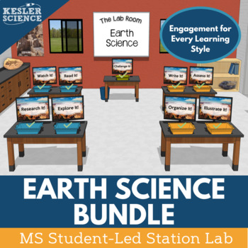 Preview of Earth Science Labs Bundle - Differentiated Station Labs