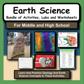 Preview of Earth Science Large Bundle of 33 Activities, Labs and Worksheets