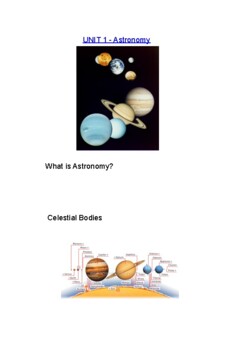 Preview of Earth Science New York State Astronomy Unit Notebook Notes Template Entire Unit