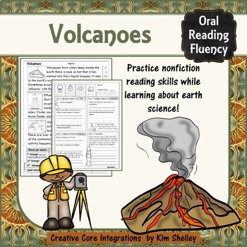 Preview of Earth Science Nonfiction Fluency VOLCANOES