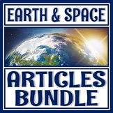 Earth Science Reading Comprehension Articles Bundle with Space