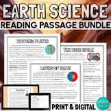 Earth Science Reading Comprehension Passages Bundle PRINT 