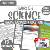 Earth Science Reading Comprehension Passages and Questions Bundle 5th-6th Grade