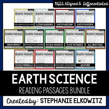 Preview of Earth Science Reading Comprehension Passages | Printable & Digital