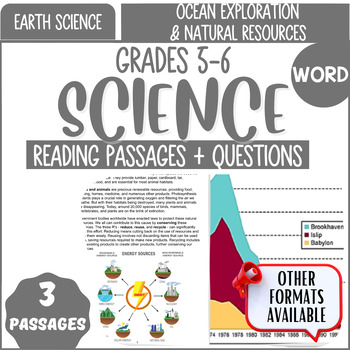 Preview of Earth Science Reading Word Document Ocean Exploration and Natural Resources