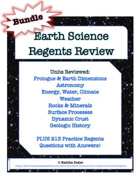 Preview of Earth Science Regents Review Packets *EDITABLE BUNDLE*