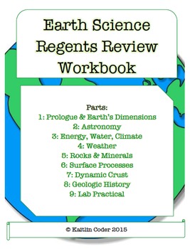 Preview of Earth Science Regents Review WORKBOOK (*EDITABLE* with Answers!)
