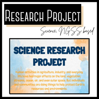 Preview of Earth Science Research Project - NGSS Aligned