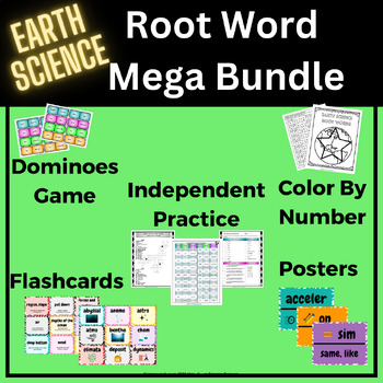 Preview of Earth Science Root Word Activities Bundle