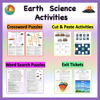 Preview of End of the Year - Earth Science Activities | Puzzles & Worksheets, Printables