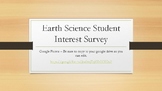 Earth Science Survey - Interests and Learning Environment