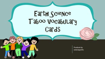 Preview of Earth Science Taboo Cards