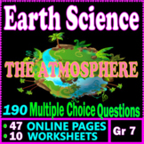 Earth Science. The Atmosphere. 190 Questions. Grade 7. GOO
