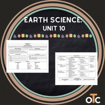 Preview of Earth Science Unit 10 Guide: Earth, Sun and Moon