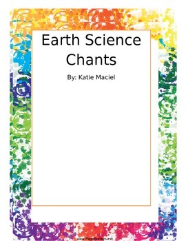 Preview of Earth Science Vocabulary Chants