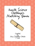 Earth Science Vocabulary Clothespin Matching Games