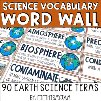 Preview of Earth Science Word Wall | Vocabulary Cards