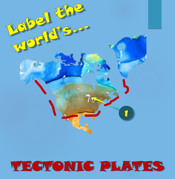 Preview of Earth Science Worksheet: Label the tectonic plates
